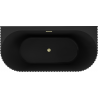 Mexen Sella freistehende Wandbadewanne gerillt 170 x 80 cm, schwarz matt, Überlauf gebürstet Gold - 52711708071-55