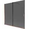 Mexen Velar Wannenwand 2-flügelig verschiebbar 170 x 150 cm, Graphit, Roségold - 896-170-000-41-60