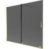Mexen Velar Duschwand 2-teilig, verschiebbar 180 x 150 cm, Graphit, Gold - 896-180-000-41-50