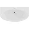 Mexen Bruna freistehende Wandbadewanne 150 x 82 cm, weiß glänzend, Überlauf gun gray gebürstet - 52731508200-66