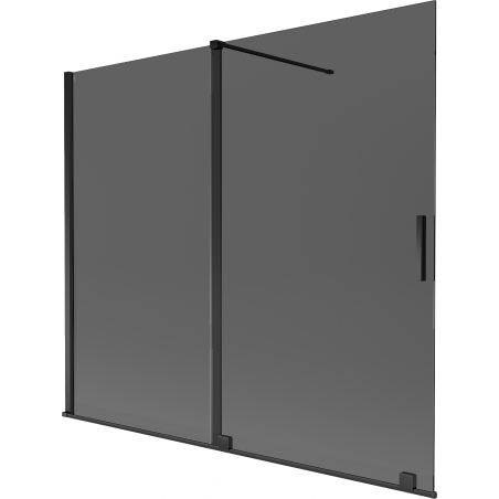 Mexen Velar 2-flügelige Duschabtrennung 180 x 150 cm, Graphit, Schwarz - 896-180-000-41-70
