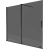 Mexen Velar 2-flügelige Duschabtrennung 180 x 150 cm, Graphit, Schwarz - 896-180-000-41-70