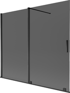 Mexen Velar 2-flügelige Duschabtrennung 180 x 150 cm, Graphit, Schwarz - 896-180-000-41-70