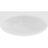 Mexen Bruna freistehende, an der Wand stehende Badewanne 170 x 88 cm, weiß glänzend, weißer Überlauf - 52731708800-20