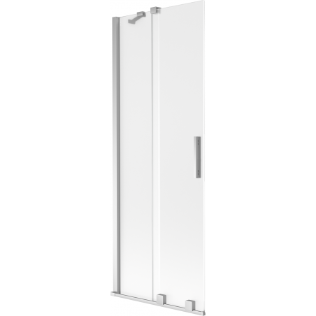 Mexen Velar zweiflügelige verschiebbare Badewannenabtrennung 70 x 150 cm, Eisblumenglas, Chrom - 896-070-000-31-01