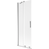 Mexen Velar zweiflügelige verschiebbare Badewannenabtrennung 70 x 150 cm, Eisblumenglas, Chrom - 896-070-000-31-01