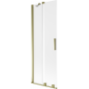 Mexen Velar 2-flügelige Duschabtrennung, 70 x 150 cm, mattiert, gold - 896-070-000-31-50