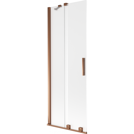 Mexen Velar Badewannenabtrennung 2-flügelig verschiebbar 70 x 150 cm, satiniert, Roségold - 896-070-000-31-60
