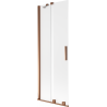 Mexen Velar Badewannenabtrennung 2-flügelig verschiebbar 70 x 150 cm, satiniert, Roségold - 896-070-000-31-60