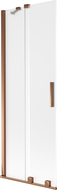 Mexen Velar Badewannenabtrennung 2-flügelig verschiebbar 70 x 150 cm, satiniert, Roségold - 896-070-000-31-60