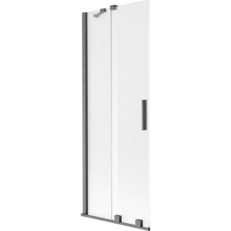 Mexen Velar Duschabtrennung 2-flügelig verschiebbar 70 x 150 cm, matt, gebürstetes Gun Gray - 896-070-000-31-66