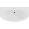 Mexen Bruna freistehende an der Wand stehende Badewanne 170 x 88 cm, weiß glänzend, Überlauf Roségold - 52731708800-60