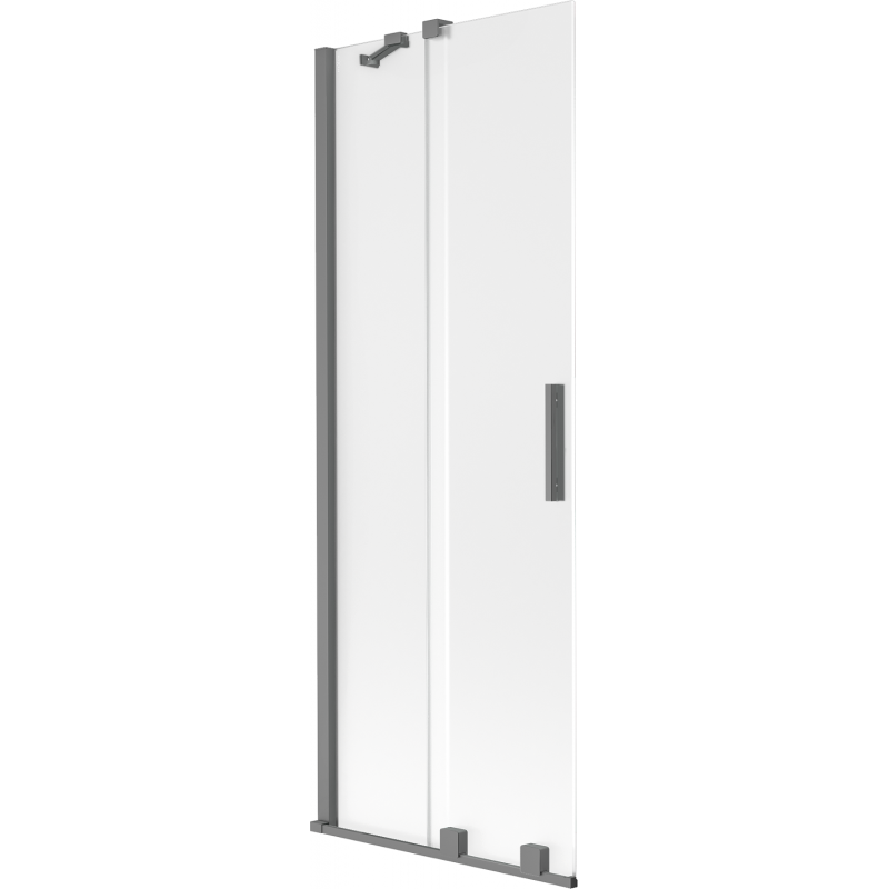 Mexen Velar Duschwand 2-flügelig, verschiebbar 70 x 150 cm, mattiert, gun metal - 896-070-000-31-95
