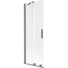 Mexen Velar Duschwand 2-flügelig, verschiebbar 70 x 150 cm, mattiert, gun metal - 896-070-000-31-95