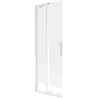 Mexen Velar Duschwand 2-flügelig verschiebbar 75 x 150 cm, matt, weiß - 896-075-000-31-20