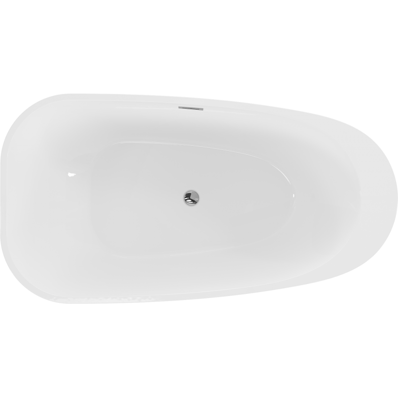 Mexen Giada freistehende Badewanne 170 x 90 cm, weiß glänzend, Überlauf Chrom - 52741709000-01
