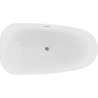 Mexen Giada freistehende Badewanne 170 x 90 cm, weiß glänzend, Überlauf Chrom - 52741709000-01