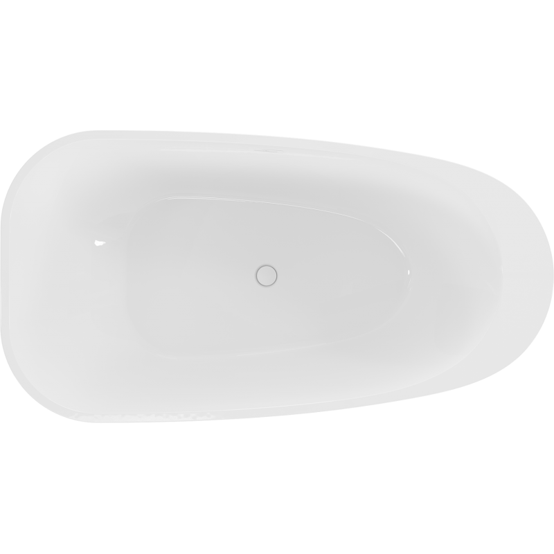 Mexen Giada freistehende Badewanne 170 x 90 cm, weiß glänzend, weißer Überlauf - 52741709000-20