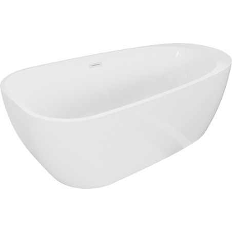 Mexen Giada freistehende Badewanne 170 x 90 cm, weiß glänzend, weißer Überlauf - 52741709000-20