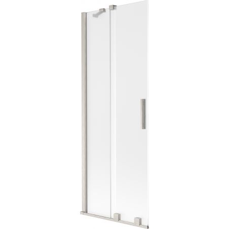 Mexen Velar Duschwand, 2-flügelig, verschiebbar, 75 x 150 cm, matt, gebürstetes Nickel - 896-075-000-31-97