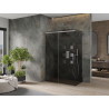 Mexen Omega verschiebbare Duschkabine 150 x 80 cm, Graphit, Chrom - 825-150-080-01-40
