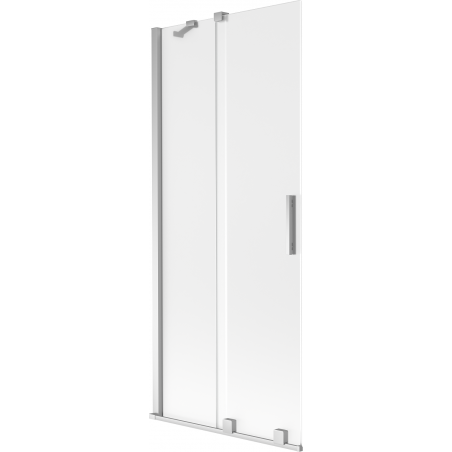 Mexen Velar Badewannen-Falttür 2-flügelig, verschiebbar 80 x 150 cm, satiniert, Chrom - 896-080-000-31-01
