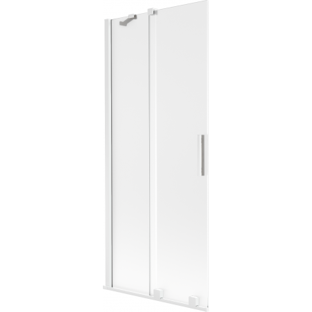 Mexen Velar Badewannenabtrennung 2-flügelig verschiebbar 80 x 150 cm, matt, weiß - 896-080-000-31-20