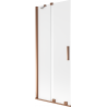Mexen Velar 2-flügelige, verschiebbare Duschabtrennung 80 x 150 cm, satiniert, Roségold - 896-080-000-31-60
