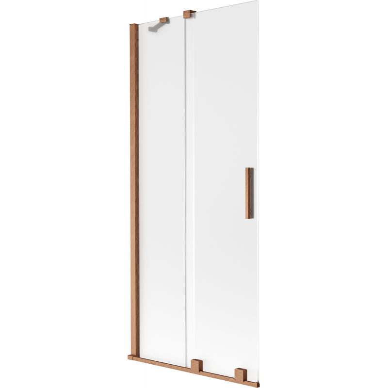 Mexen Velar Duschwand 2-teilig verschiebbar 80 x 150 cm, satiniert, gebürstetes Kupfer - 896-080-000-31-65