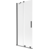 Mexen Velar Wannenschirm 2-flügelig verschiebbar 80 x 150 cm, matt, gebürstetes Kanonengrau - 896-080-000-31-66