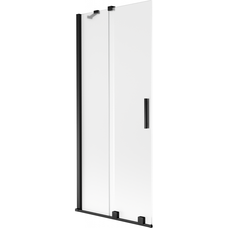Mexen Velar Duschwand 2-flügelig verschiebbar 80 x 150 cm, matt, schwarz - 896-080-000-31-70