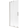 Mexen Velar Duschwand, 2-flügelig, 80 x 150 cm, Mattglas, gebürsteter Nickel - 896-080-000-31-97