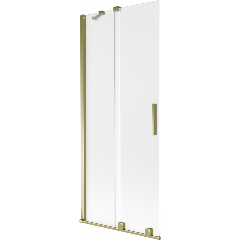Mexen Velar Badewannenwand 2-flügelig verschiebbar 85 x 150 cm, matt, gold - 896-085-000-31-50