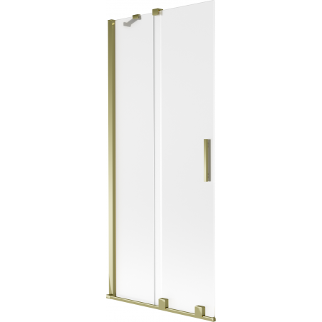 Mexen Velar Badewannenwand 2-flügelig verschiebbar 85 x 150 cm, matt, gold - 896-085-000-31-50