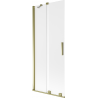 Mexen Velar Badewannenwand 2-flügelig verschiebbar 85 x 150 cm, matt, gold - 896-085-000-31-50