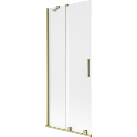 Mexen Velar 2-flügelige Badewannenabtrennung, 85 x 150 cm, mattiert, gebürstetes Gold - 896-085-000-31-55