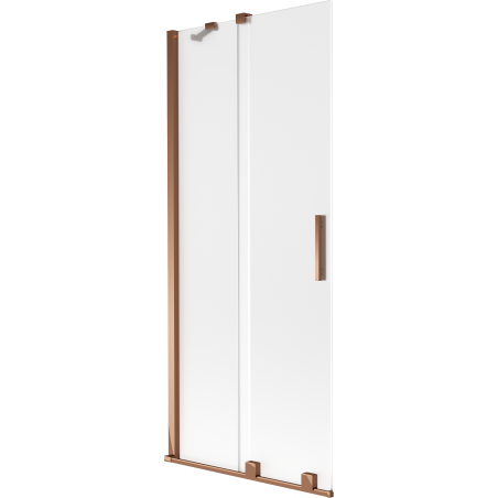 Mexen Velar Duschabtrennung 2-flügelig verschiebbar 85 x 150 cm, satiniert, Roségold - 896-085-000-31-60