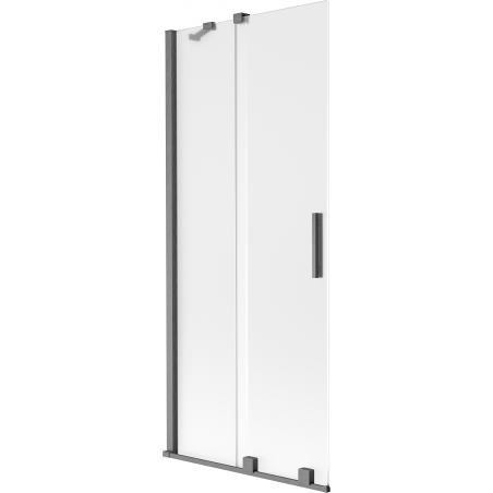 Mexen Velar Duschabtrennung für Badewanne, 2-teilig, verschiebbar, 85 x 150 cm, matt, gebürstetes Gun Gray - 896-085-000-31-66