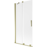 Mexen Velar Duschwand 2-flügelig, verschiebbar 90 x 150 cm, matt, gold - 896-090-000-31-50