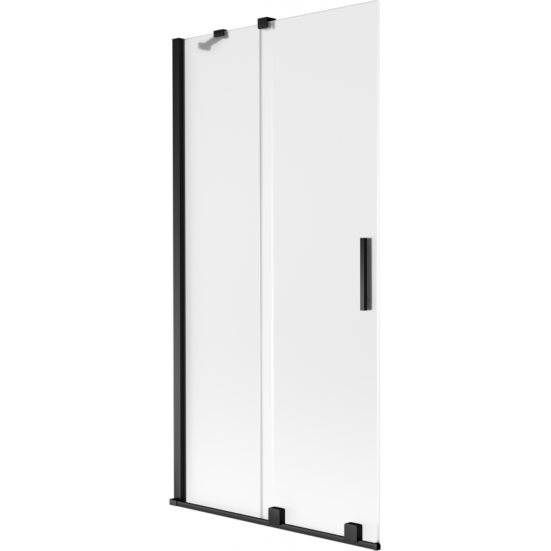 Mexen Velar Badewannen-Faltwand 2-teilig verschiebbar 90 x 150 cm, satiniert, schwarz - 896-090-000-31-70