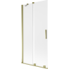 Mexen Velar 2-flügelige, verschiebbare Badewannenabtrennung 95 x 150 cm, matt, gold - 896-095-000-31-50