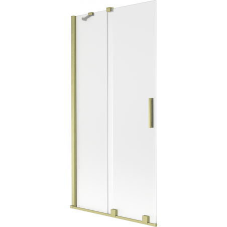 Mexen Velar 2-flügelige verschiebbare Badewannenwand 95 x 150 cm, mattiert, gebürstetes Gold - 896-095-000-31-55