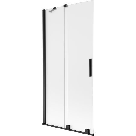 Mexen Velar Duschwand 2-flügelig verschiebbar 95 x 150 cm, gefrostet, schwarz - 896-095-000-31-70