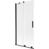 Mexen Velar Duschwand 2-flügelig verschiebbar 95 x 150 cm, gefrostet, schwarz - 896-095-000-31-70