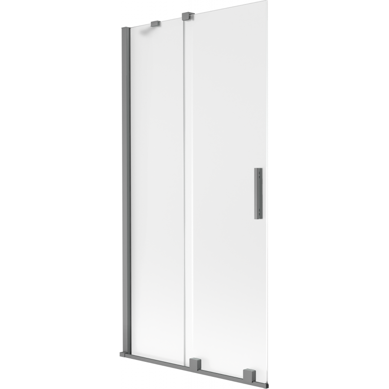 Mexen Velar Duschwand für die Badewanne, 2-flügelig, 95 x 150 cm, matt, Gun Metal - 896-095-000-31-95