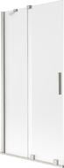 Mexen Velar 2-flügelige, verschiebbare Badewannenabtrennung 95 x 150 cm, matt, gebürstetes Nickel - 896-095-000-31-97