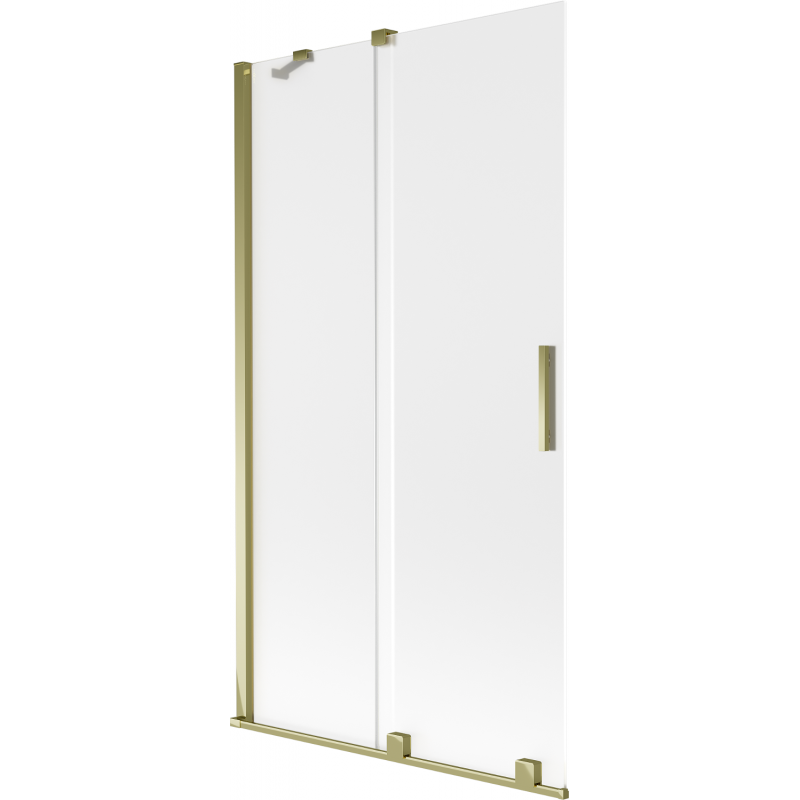 Mexen Velar Duschabtrennung 2-flügelig verschiebbar 100 x 150 cm, satiniert, gold - 896-100-000-31-50