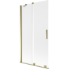 Mexen Velar Duschabtrennung 2-flügelig verschiebbar 100 x 150 cm, satiniert, gold - 896-100-000-31-50