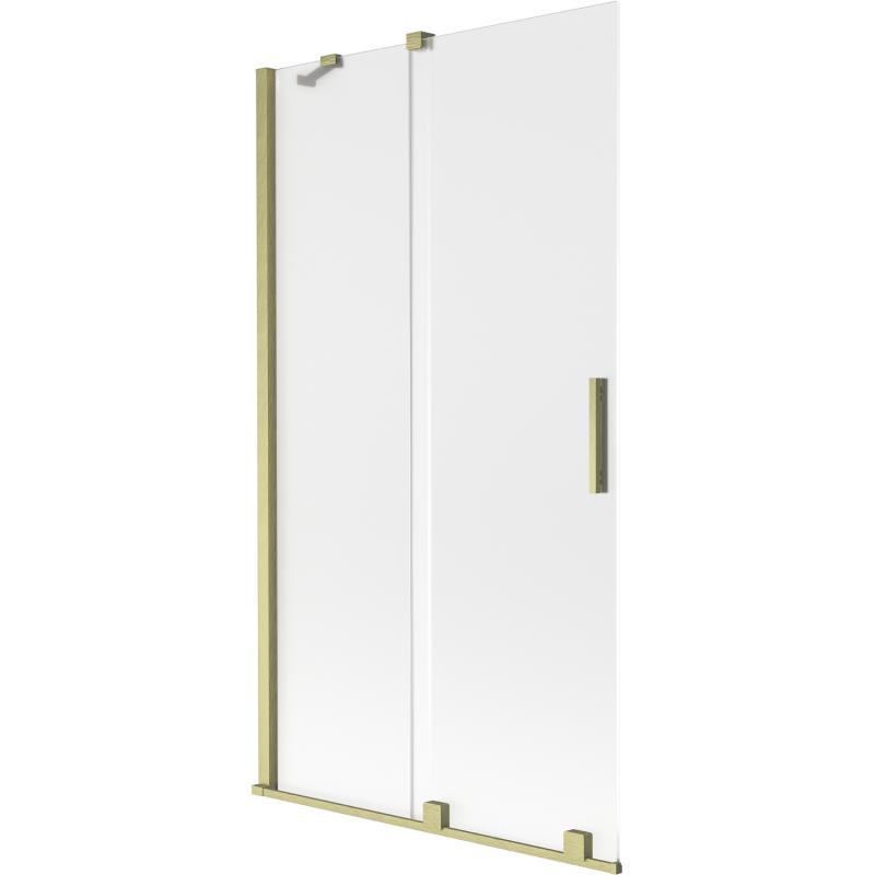 Mexen Velar zweiflügelige Schiebewand für die Badewanne 100 x 150 cm, mattiert, gebürstetes Gold - 896-100-000-31-55
