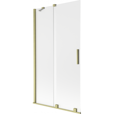 Mexen Velar zweiflügelige Schiebewand für die Badewanne 100 x 150 cm, mattiert, gebürstetes Gold - 896-100-000-31-55